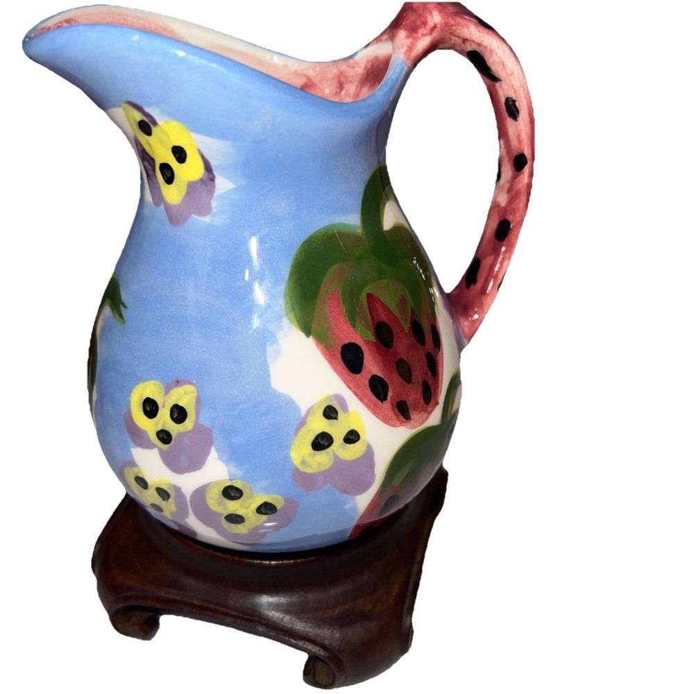 Paper Window USA Ceramic Pitcher Strawberry