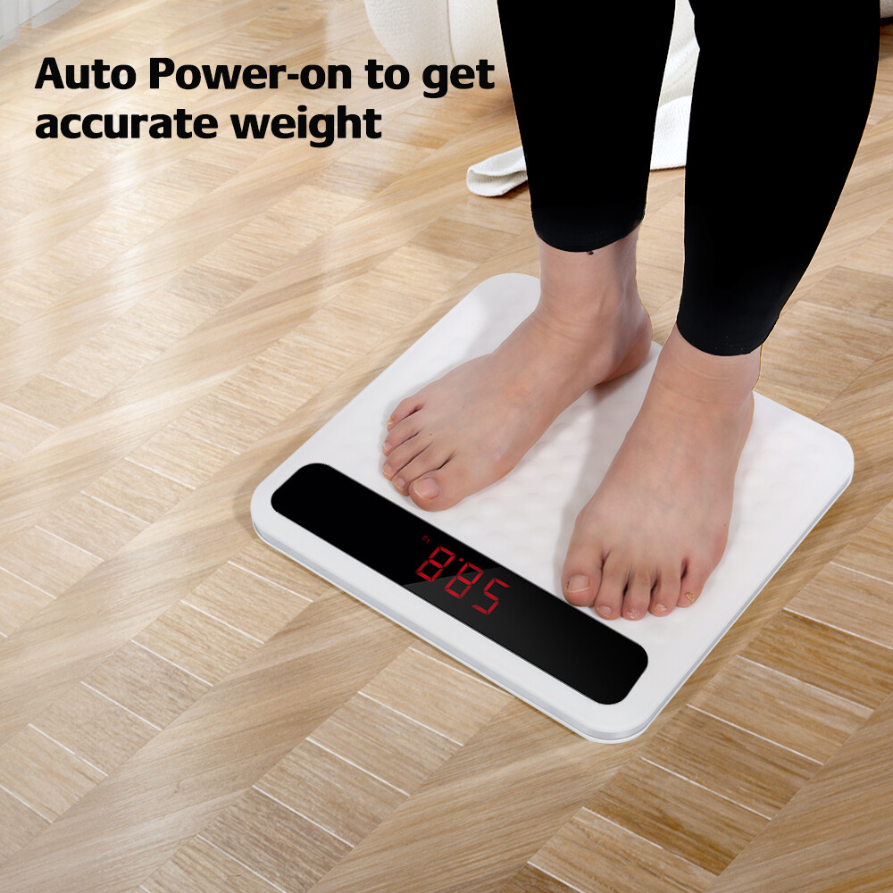 Uten Digital Scale,High Precision Step-On Tech,Large Non-Slip Platform,LCD,400lb