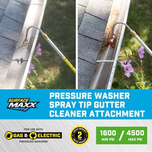 Surface Maxx Gutter Cleaner Spray Tip Attachment Compatible Pressure Washer NEW