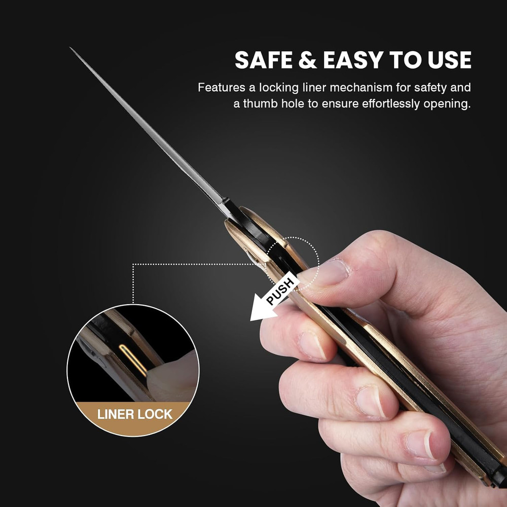 Multitool Knife, Gift for Men (Gold)