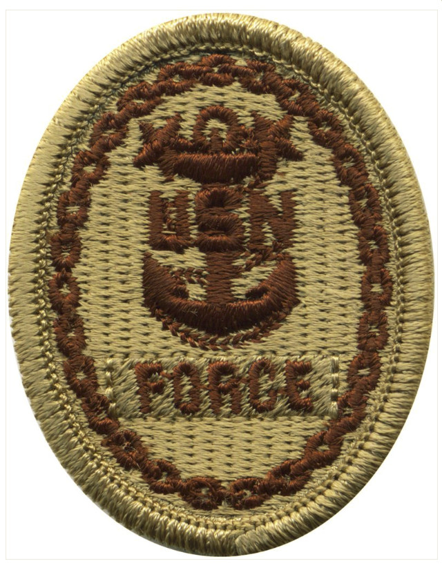 Vanguard NAVY EMBROIDERED BADGE: FORCE E-9 - DESERT DIGITAL