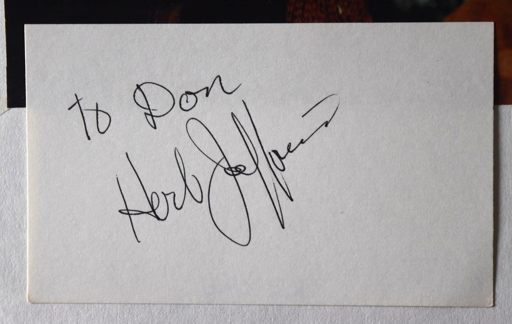 Herb Jeffries Hand Signed Card