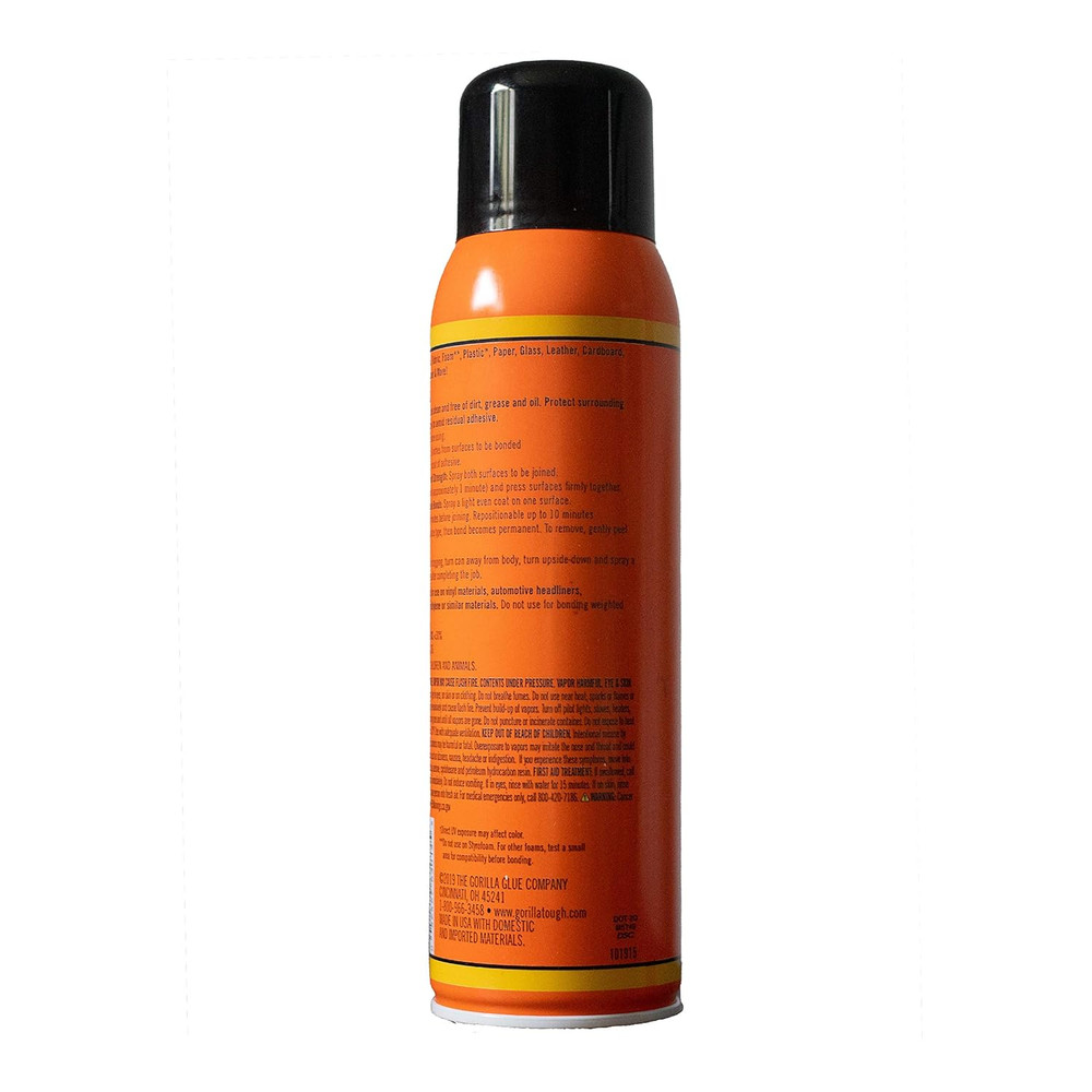 Heavy Duty Multipurpose Spray Adhesive, Repositionable, 14 Oz, Clear (1 Pack)