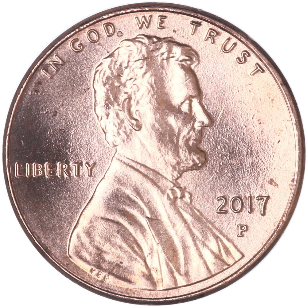 2017 P Lincoln Shield Cent BU Penny US Coin