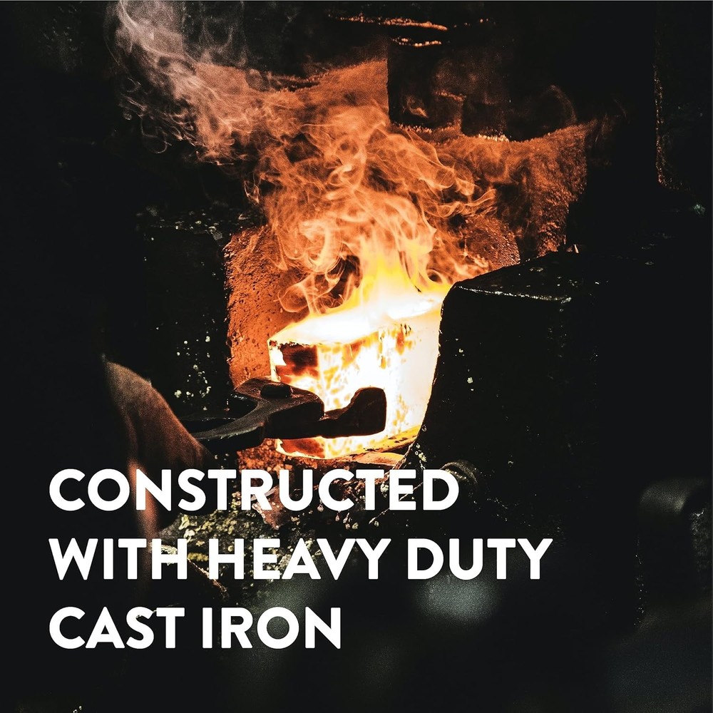 Versatile Cast-Iron Burner Head with Brass Fitting and High Pressure Regulator