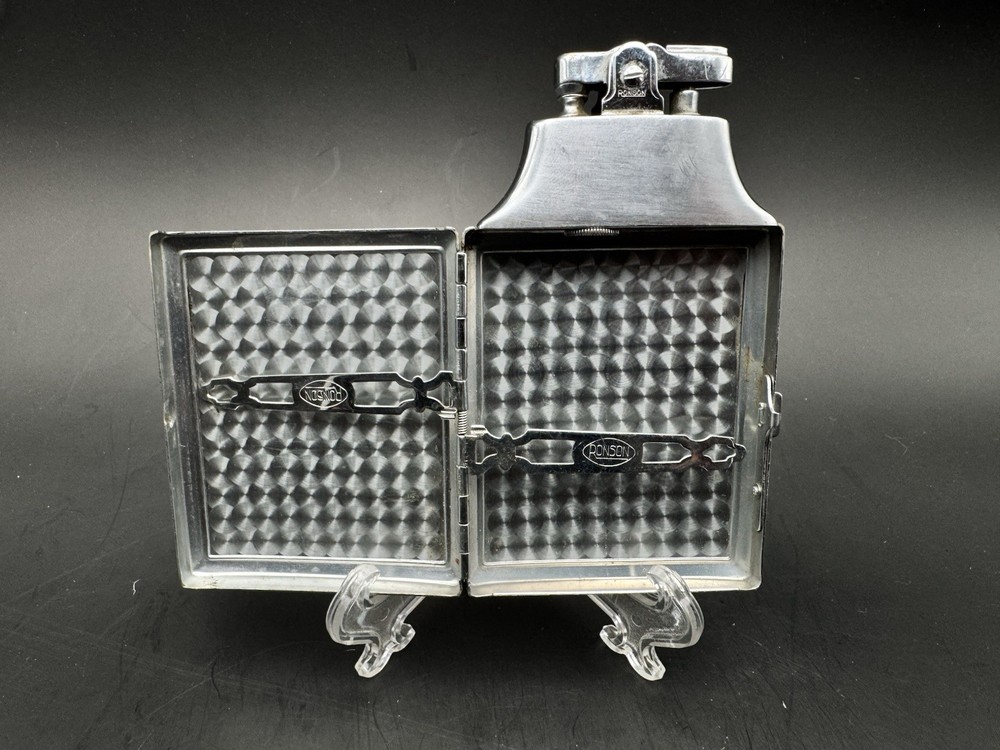 Vintage Ronson Art Deco ~ Mastercase Cigarette Case & Lighter, Very Nice!