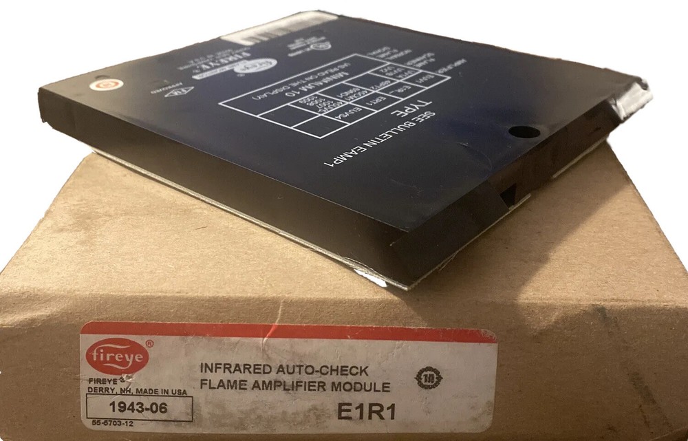 FIREYE E1R1 / INFRARED AUTO CHECK FLAME AMPLIFIER MODULE / NEW!!!🇺🇸🇺🇸