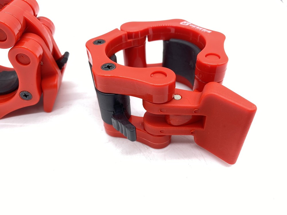 Genesis Systems - 2" Olympic Barbell Clamps - Quick Release - Red
