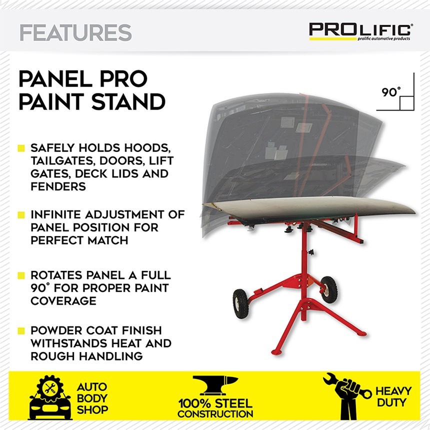 CHAMP® Panel Pro Paint Stand – Adjustable Auto Body Panel Painting Rack