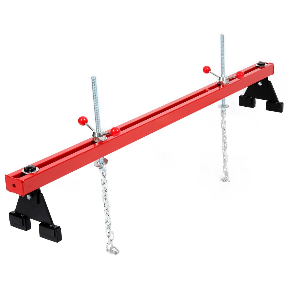 Engine Load Leveler 1100 LBS Capacity Support Bar Transmission W/ Dual Hook Red