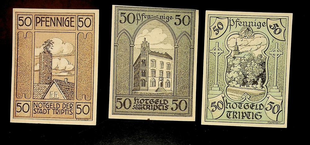 1921 Germany TRIPTIG  50  Phennig Banknote / Notgeld