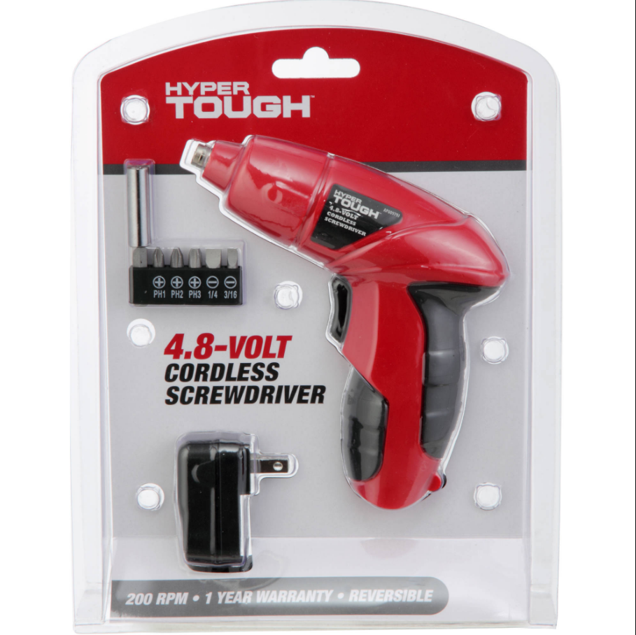 NEW Cordless Rechargeable Power Tool Screwdriver w/ 5pc Bit Set and Driver