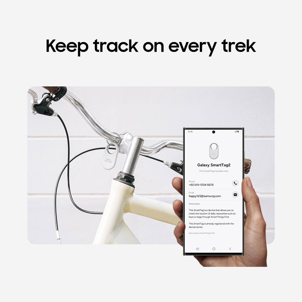 Samsung Galaxy SmartTag2, Bluetooth Tracker, Smart Tag No Size, White