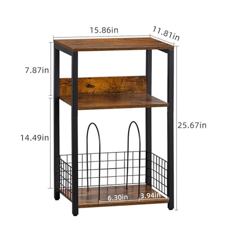 3 Tier Record Player Stand Vinyl Display Storage Table Rustic Versatile Antirust