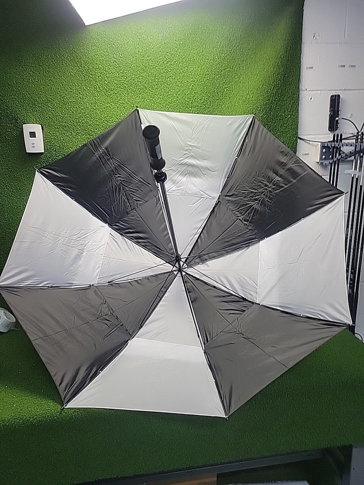 Wind Vent Golf Umbrella Black White - BB13853