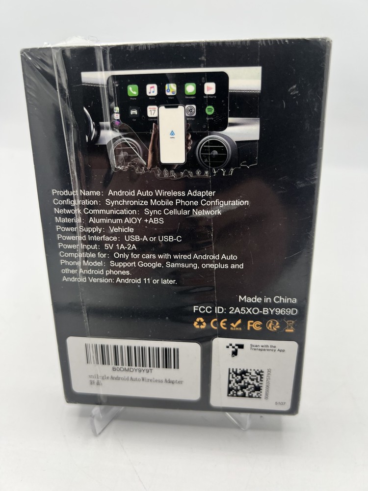 WIR ELESS Android Auto Wireless Adapter USB A/C for Wired AA Cars Android 11+