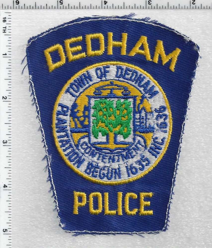 Dedham Police (Massachusetts) 2nd Issue Uniform Take/Cut Off Shoulder Patch