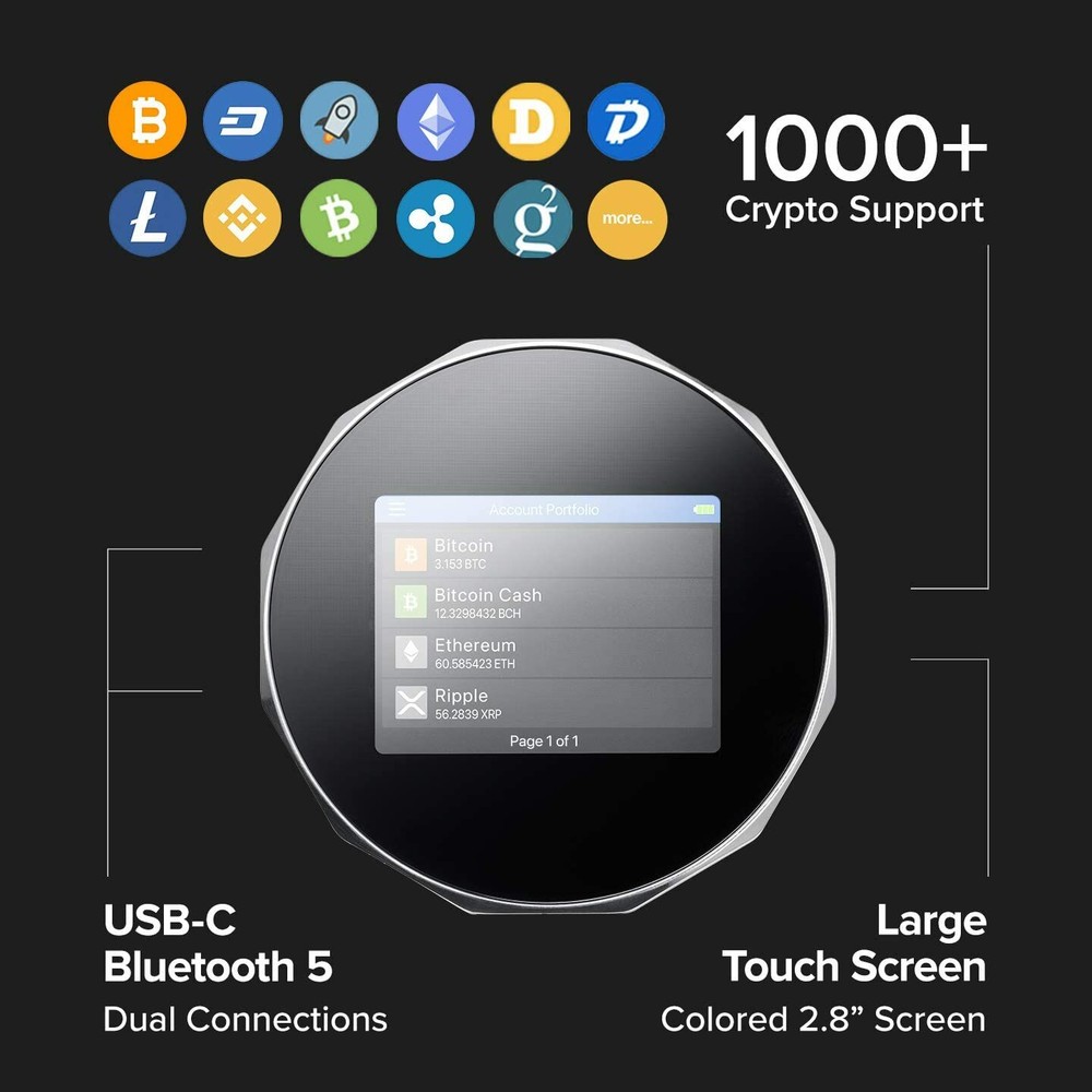 SecuX V20 Most Secure Crypto Hardware Wallet with Bluetooth