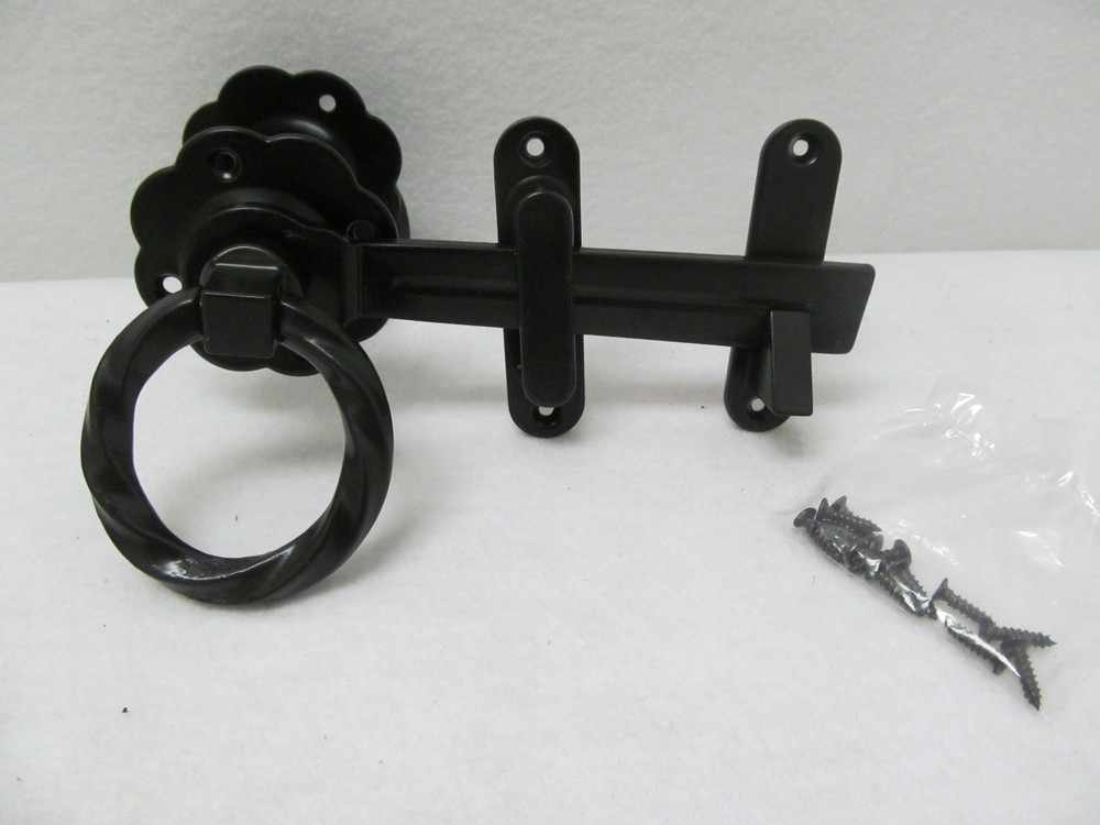 Twisted Gate Ring Latch Decorative Vintage Style Opens from Both Sides
