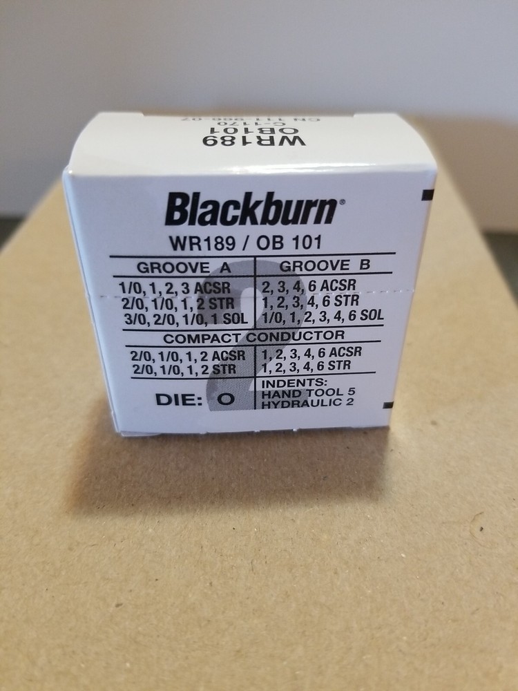 25-PACK THOMAS & BETTS BLACKBURN WR189 WIDE RANGE COMPRESSION CONNECTOR H-TAP