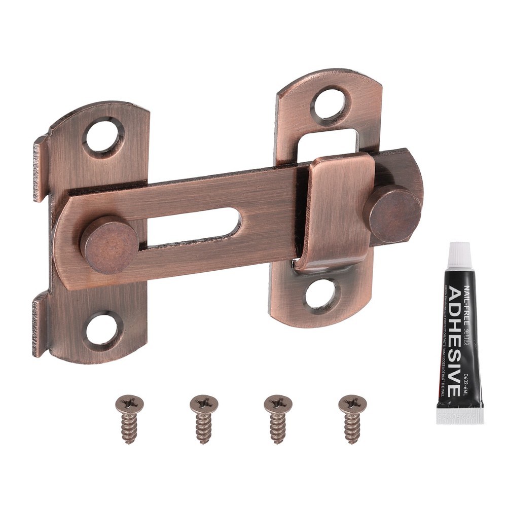 1Pcs 2 in Stainless Steel Flip Latch Gate Latch for Barn, Red Bronze