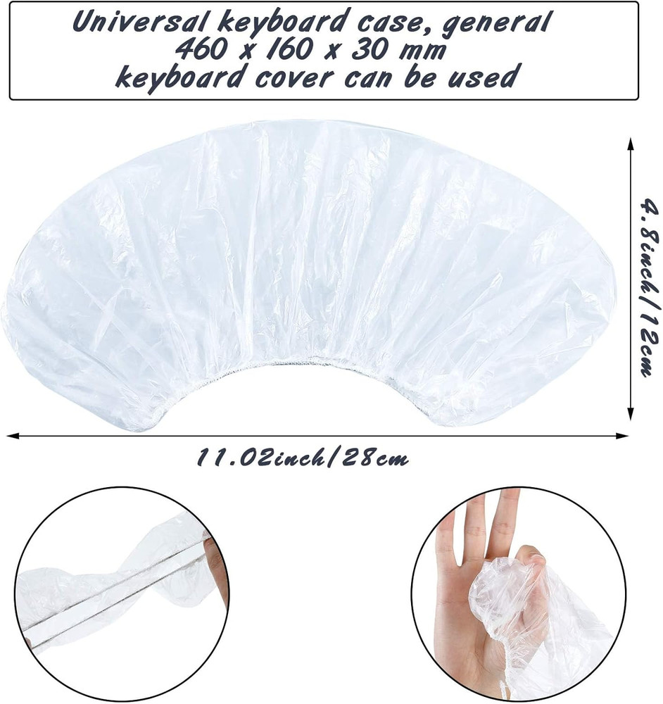 30 Pcs Universal Disposable Keyboard Protector Cover 0.025Mm Wipeable Fully Cove