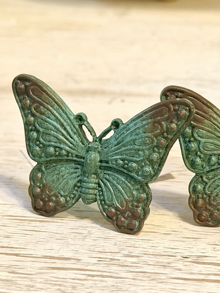 Rustic Antique Cast Iron Drawer Pulls Handle Butterfly Kitchen Cabinet Knob