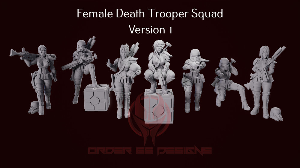 Star Wars Legion 3d printed Female Death Trooper Squad Version 1