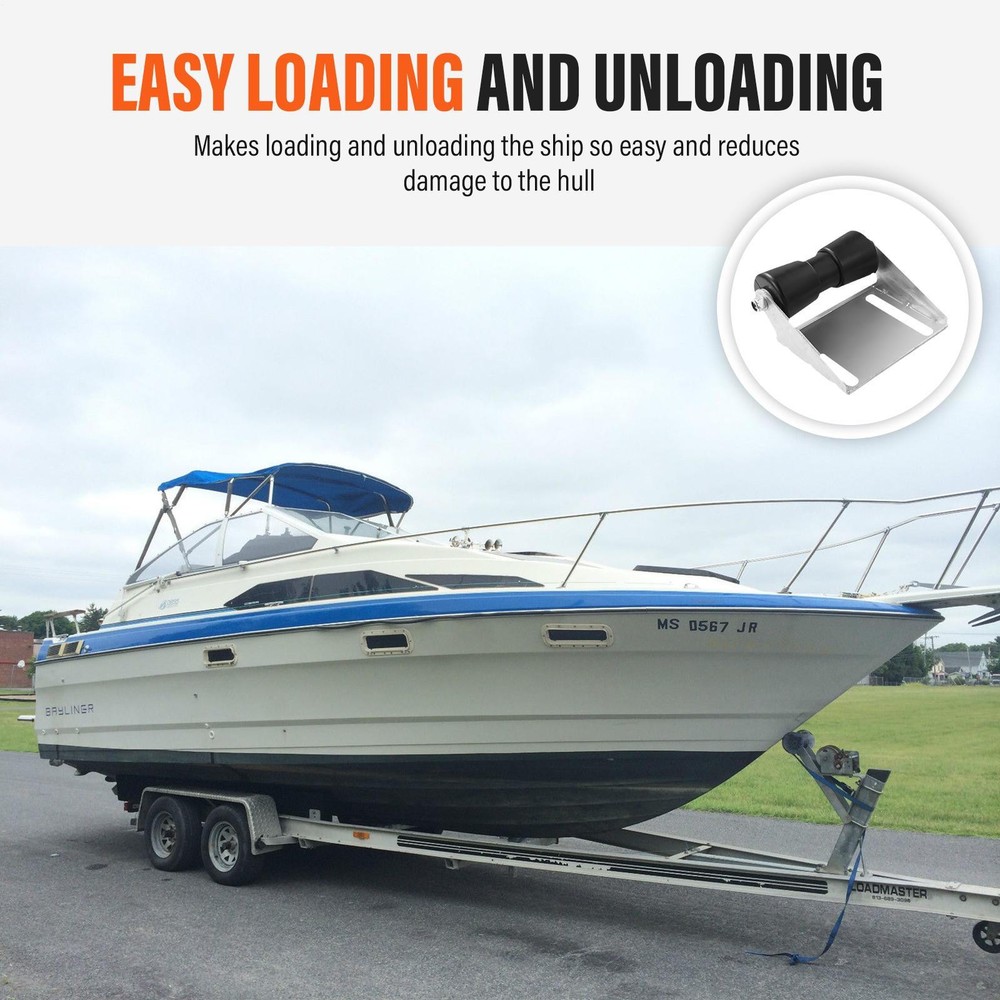 Boat Trailer Rollers with Brackets 12" Keel Roller Assembly Kit For Boat Trailer