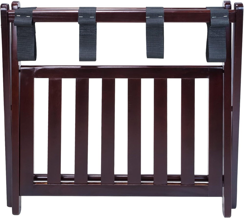 Luggage Rack with Shelves, Espresso