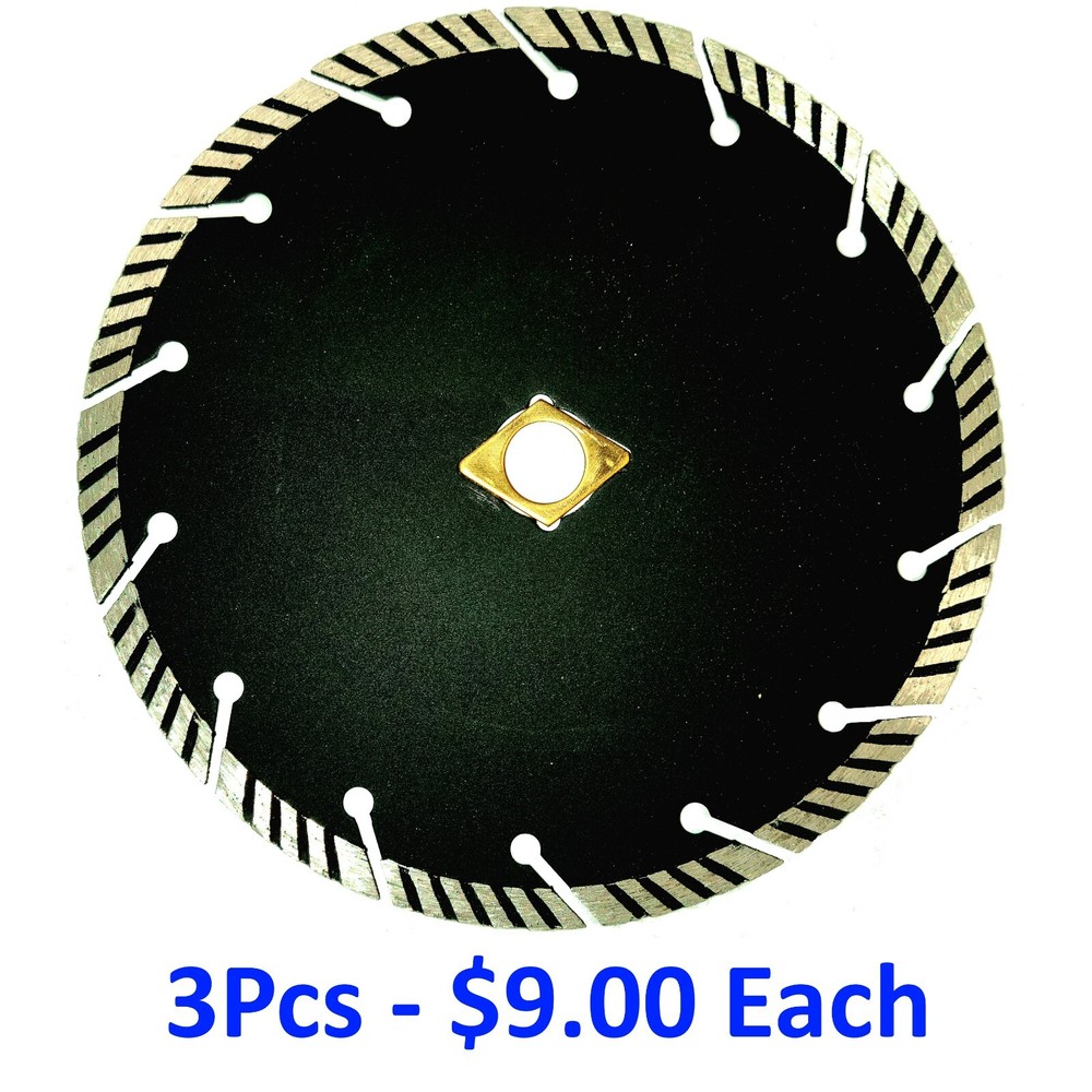 7" Turbo Segmented Diamond Blade [3Pcs for $9.00 Each]