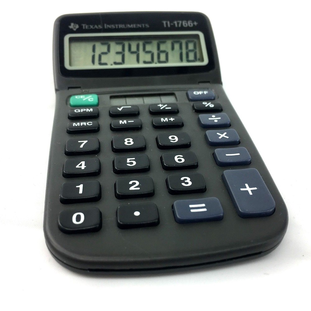 Calculator Texas Instruments Ti 1776+ Light Powered Works Great