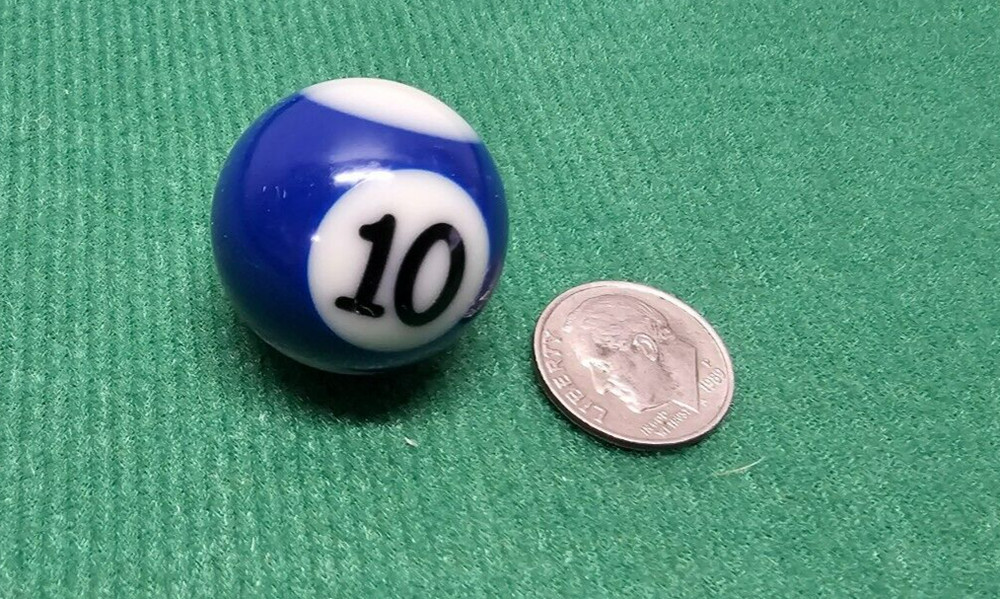 Replacement Mini Billiards Pool Ball 1" Ball Number #10 Stripe Blue Tiny *