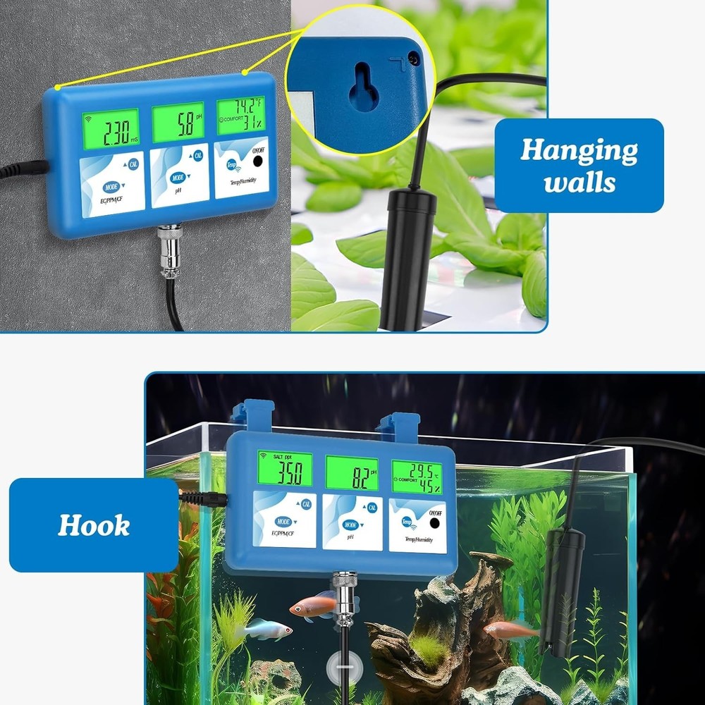 Multi-Parameter Hydroponic Monitor with WiFi for Nutrient Solution Control