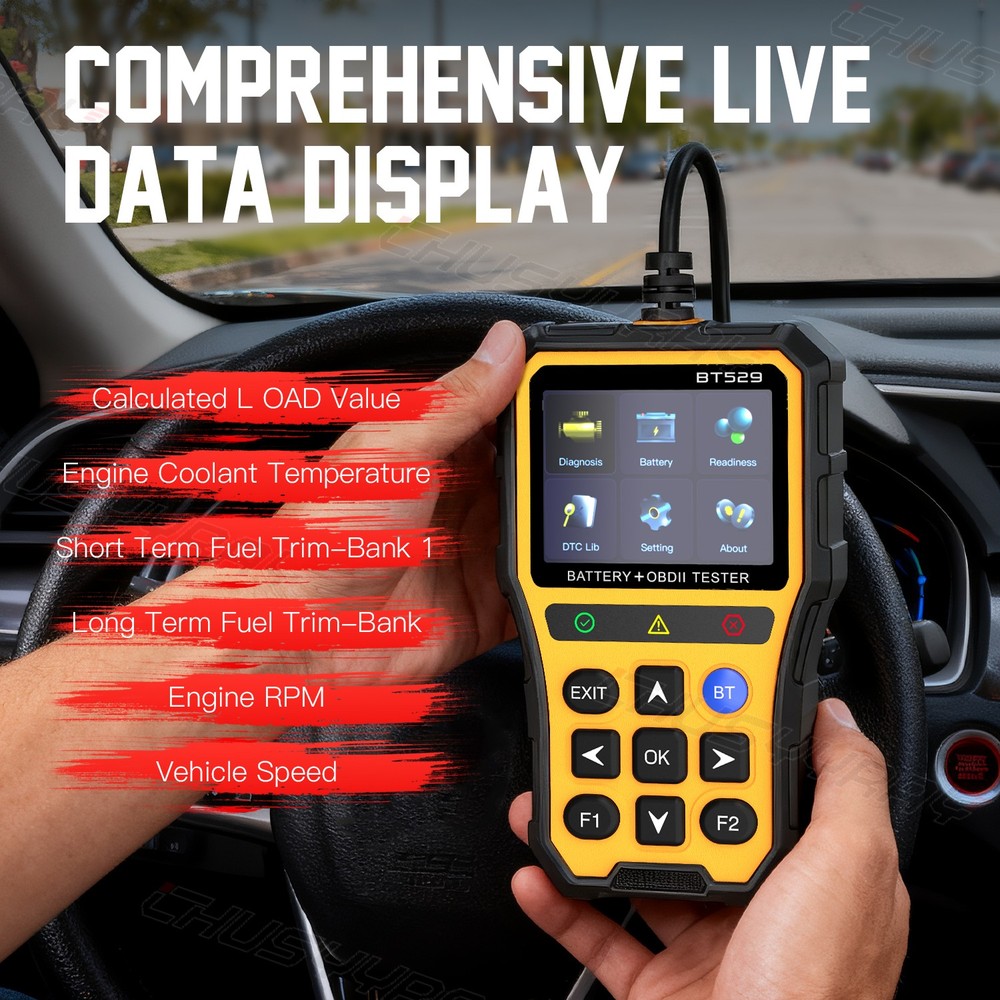 Check Engine Transmission ABS SRS Code Reader OBD2 Scanner Car Diagnostic Tool