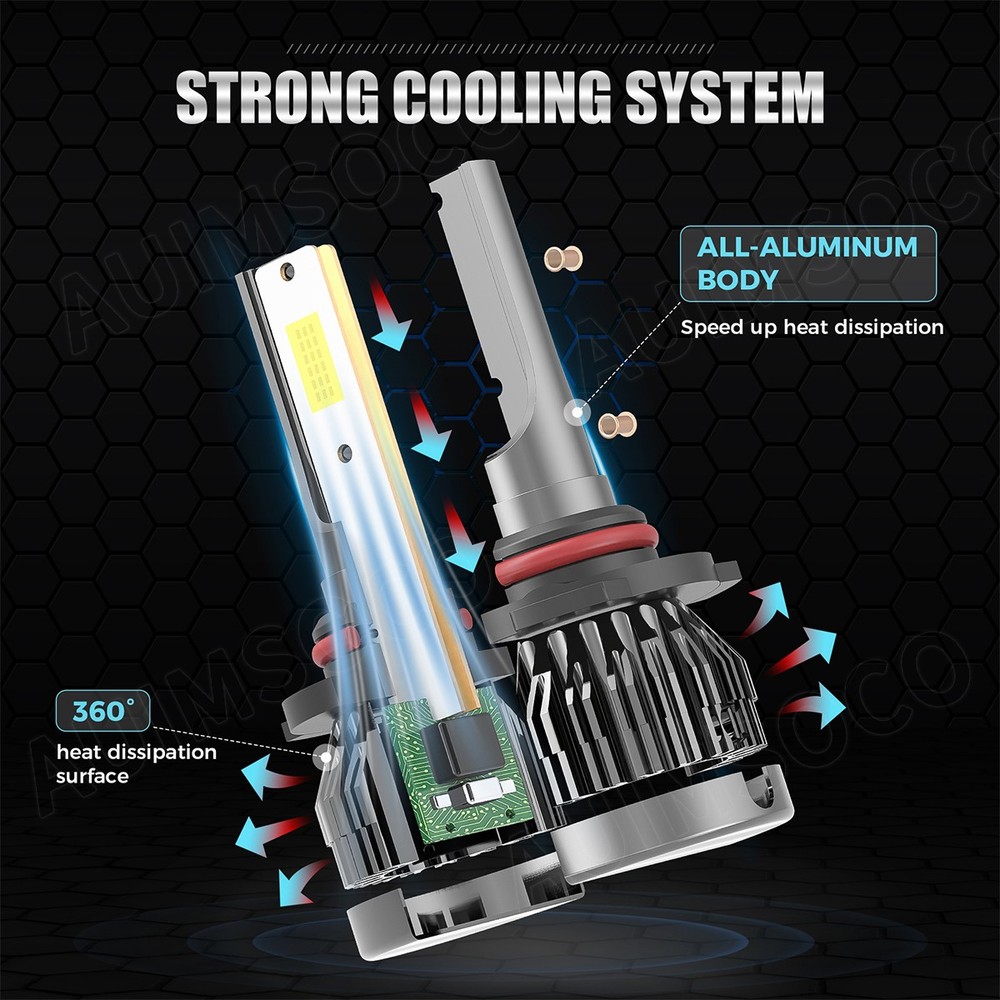 6x LED Headlight Bulbs Cool White Super Bright For Chrysler Pacifica 2017-2020