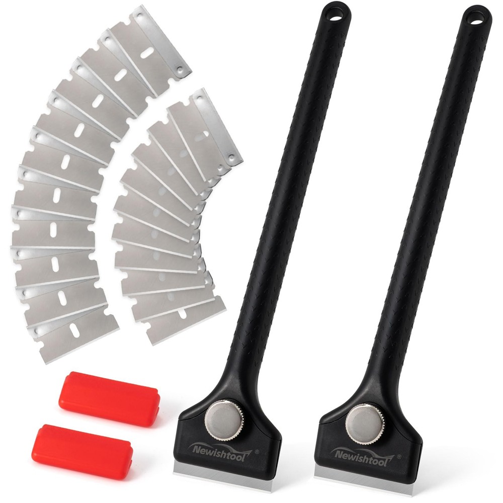 Scraper Tool Kit Long Handle include 2 Pcs Razor & 20 PCS
