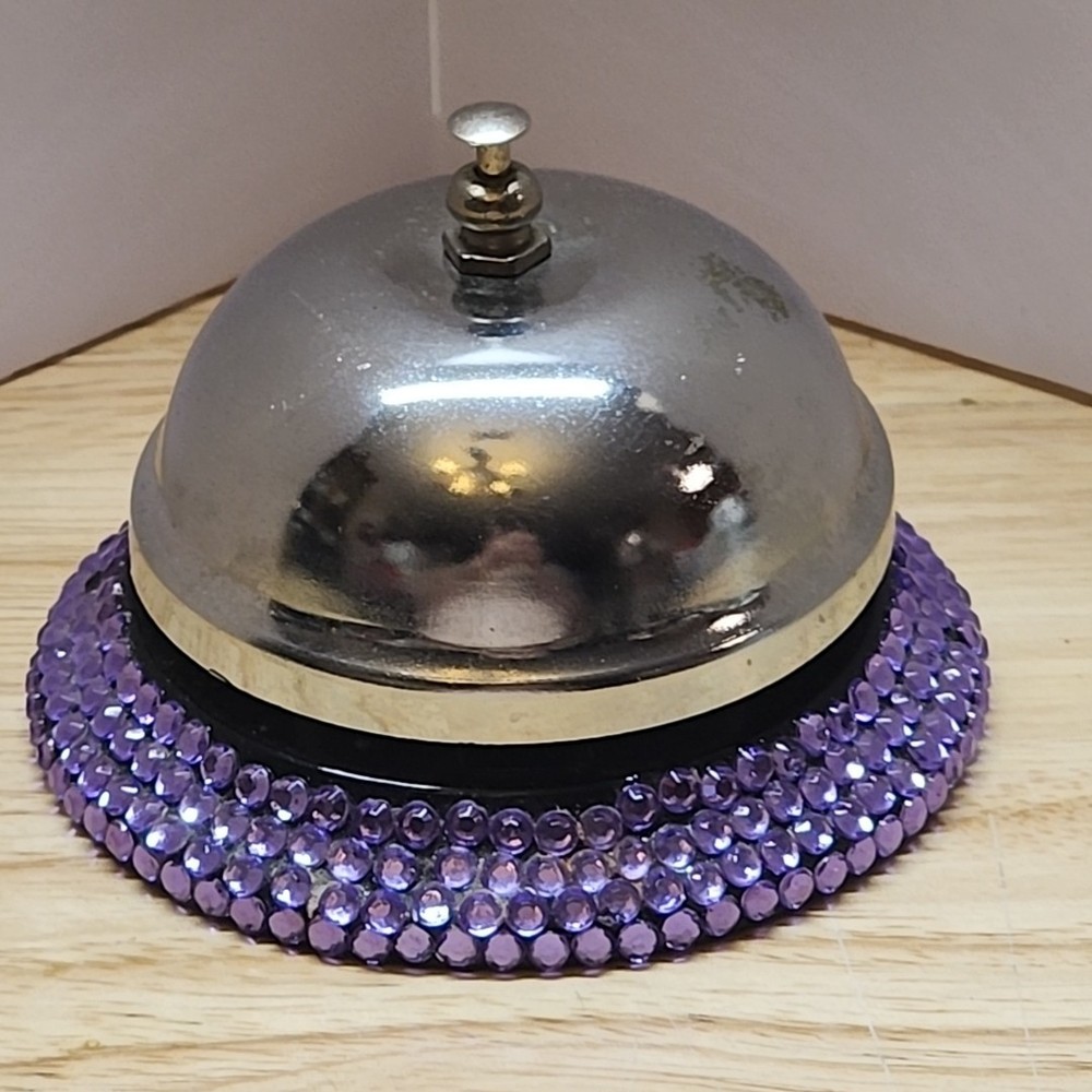 Glitter Call Desk Bell Purple