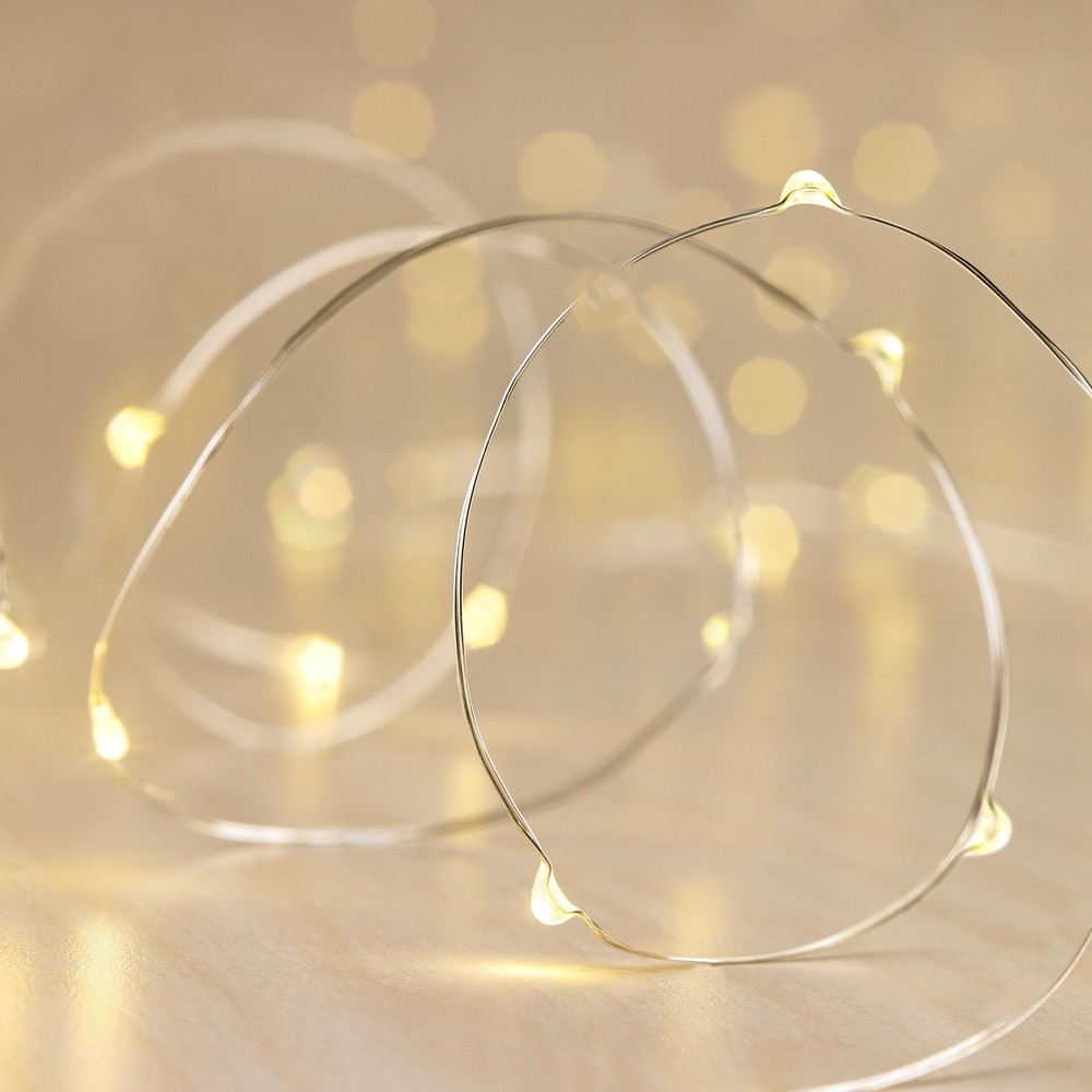 Philips 30ct Christmas LED Dewdrop Lights 4 Function Battery Operated Warm White