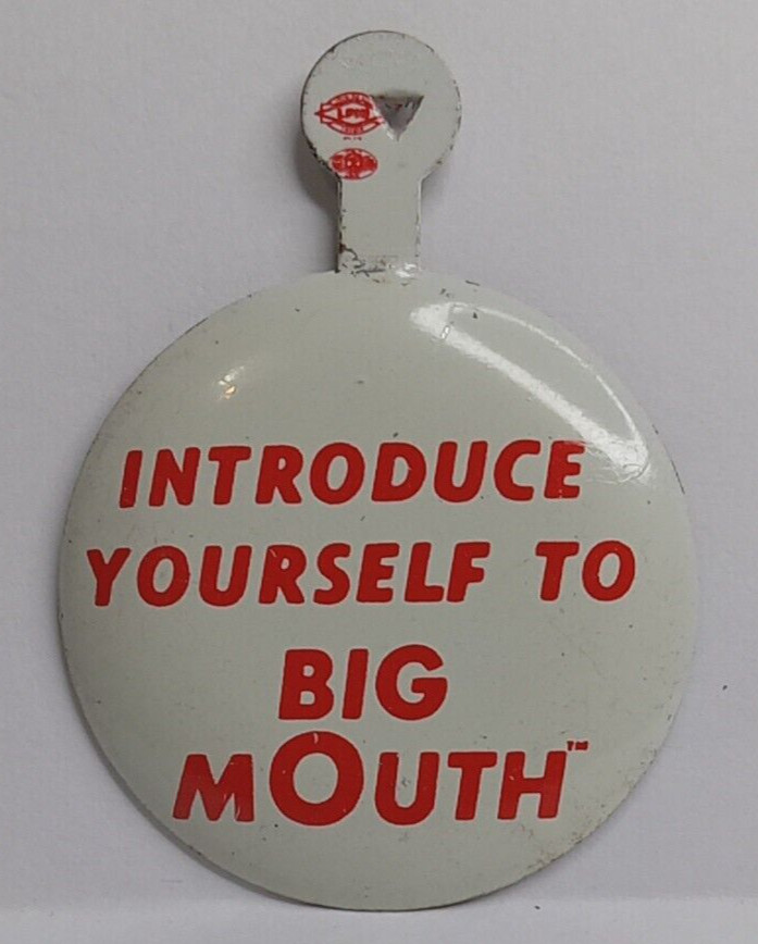 Big Mouth Introduce Yourself Tab Button Pfeiffer Beer Advertising