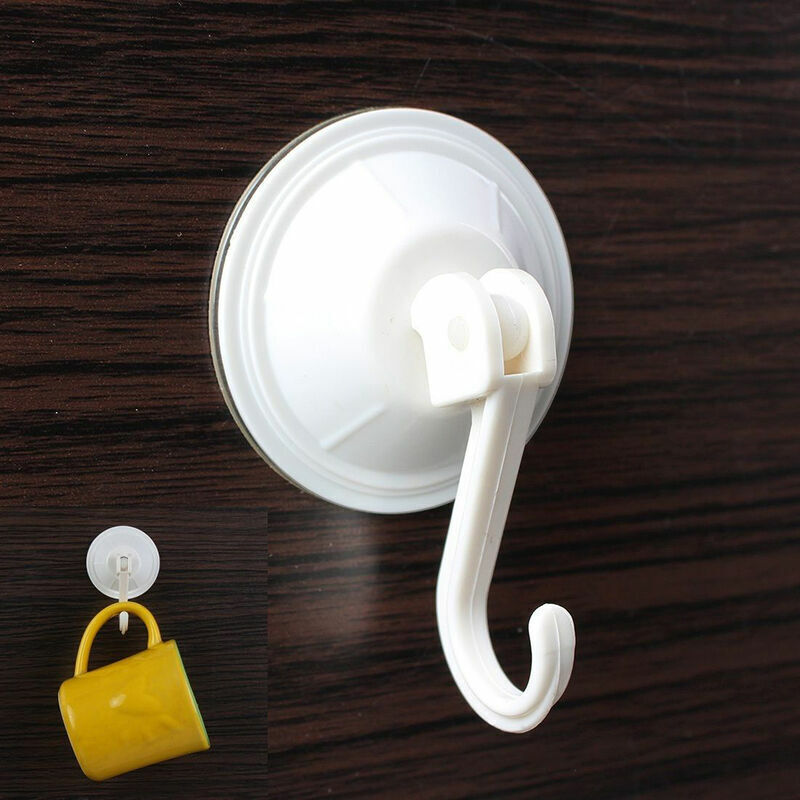 Plastic White Home Wall Strong Suction Cup Hook Hanger Vacuum-Sucker .US
