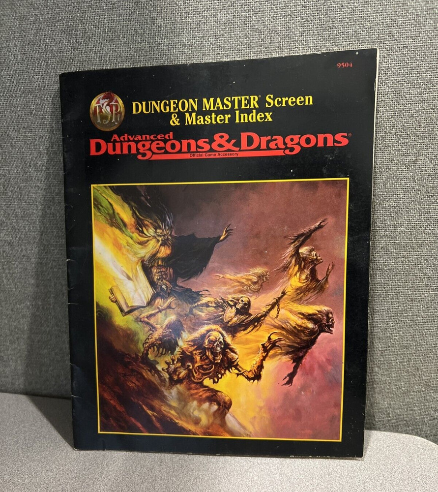 Advanced Dungeons & Dragons 9504 Dungeon Master Screen & Master Index 1995 TSR
