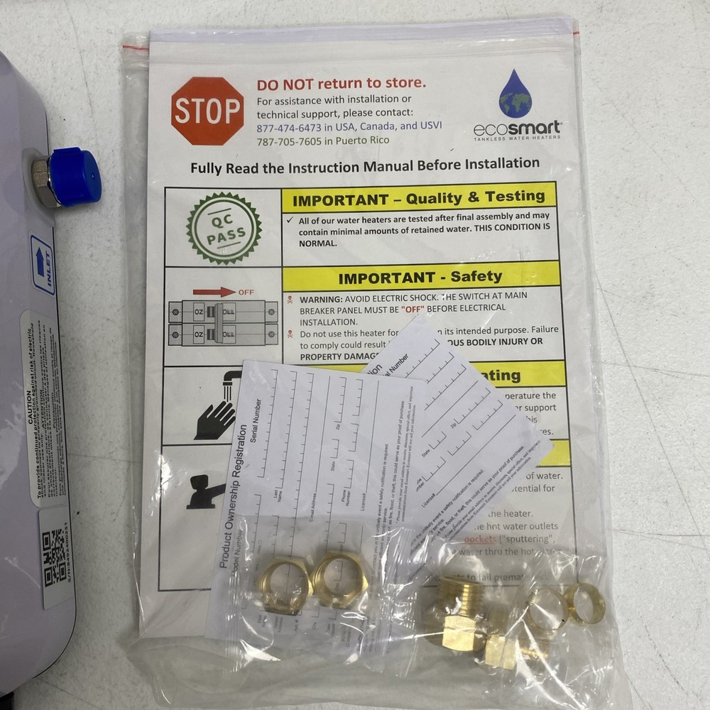 EcoSmart ECO 8 Tankless Electric Water Heater 8 kW 240V