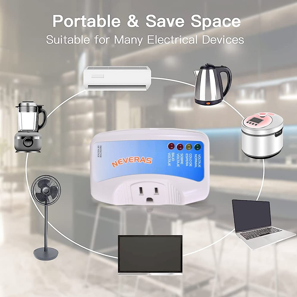 Leepesx Voltage Protector Single Outlet Surge Plug in for White