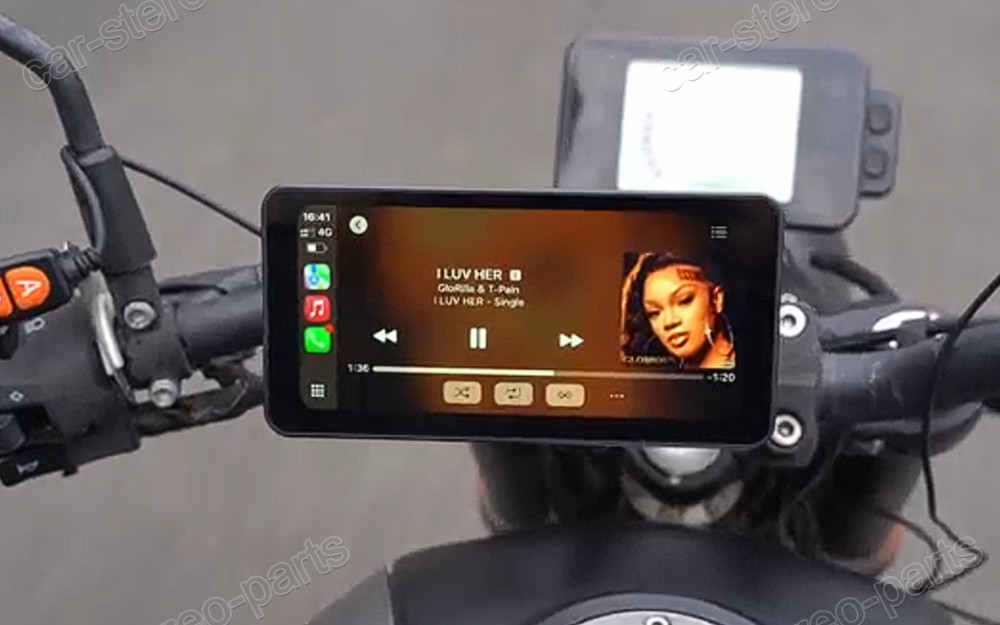 Wireless Motorcycle CarPlay Android Auto 6.3" Touch Screen GPS Navigation