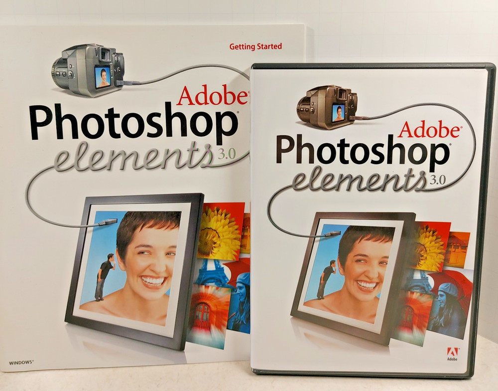 Adobe Photoshop Elements 3.0 with Serial Number & Book