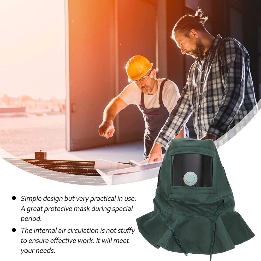 Protective Sand Blasting Hood Cap Anti Wind / Sandblaster Tools Dust Face Tool