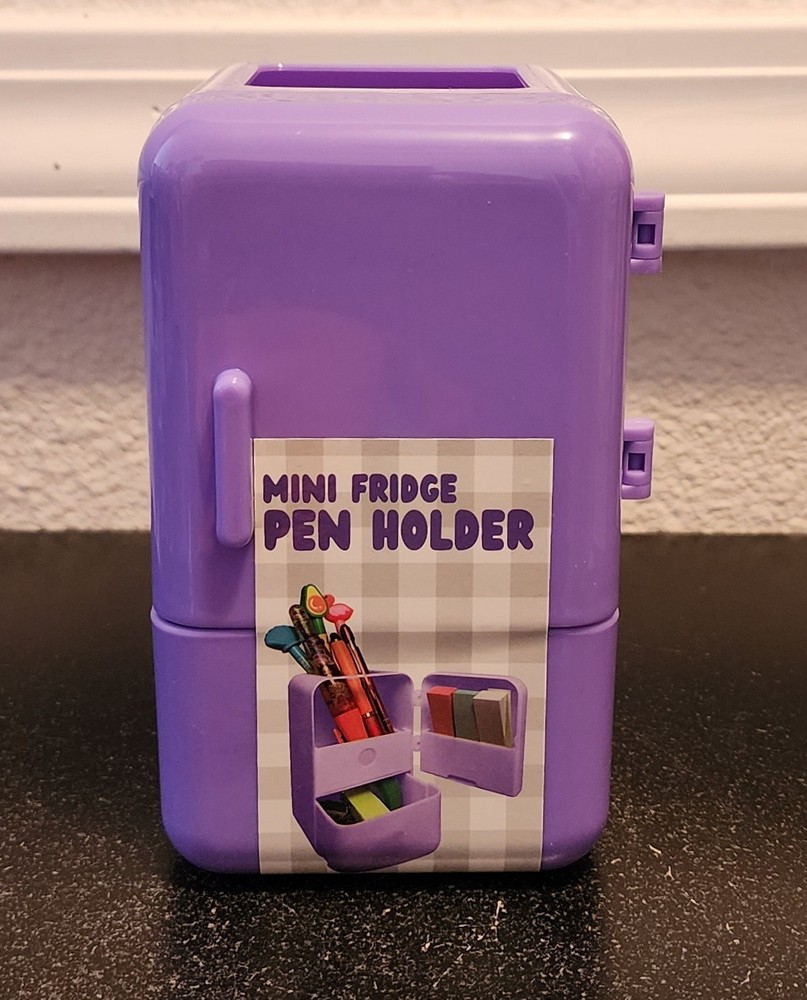 Mini Fridge Pen Holder Purple
