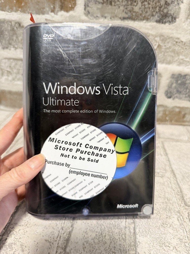Microsoft Windows Vista Ultimate Full 32 Bit & 64 Bit DVDs Includes Retail Box!