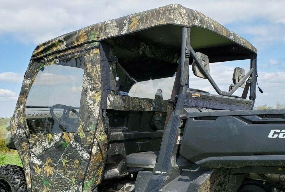 Can Am Defender Max 4 Full Cab Enclosure for a Hard Windshield-Upper Half Doors